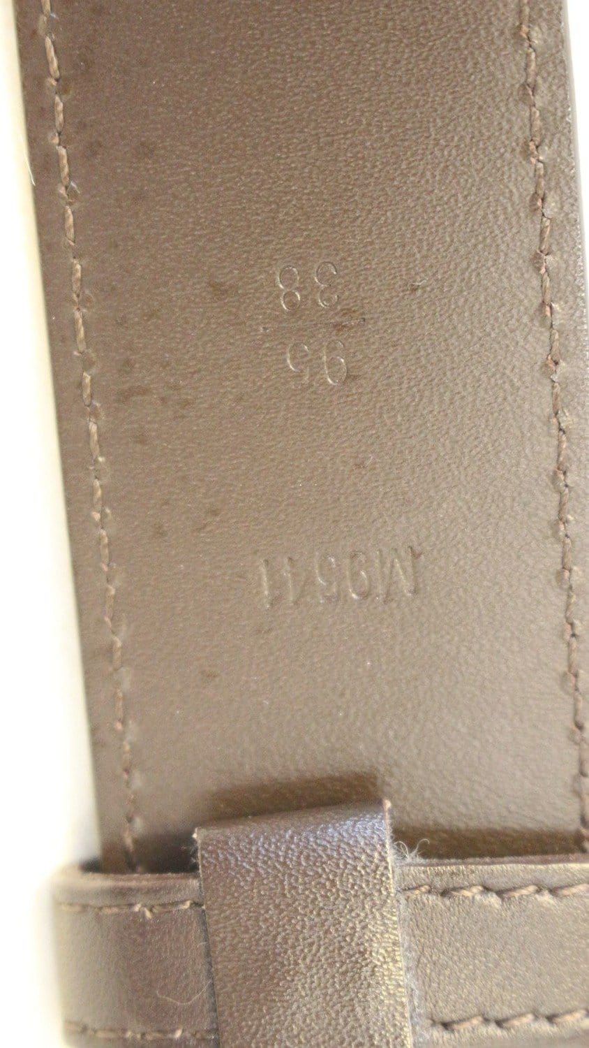 LOUIS VUITTON Infini Ceinture Jeans Belt Size 38 Black M6812