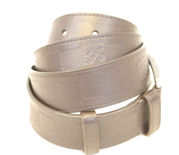 LOUIS VUITTON Damier Infini Leather Belt Size 95/38