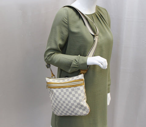 LOUIS VUITTON Pre Owned Damier Azur Pochette Bosphore Crossbody Bag