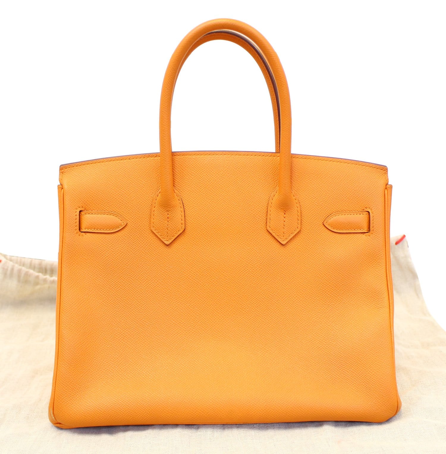 Hermes Birkin bag 25 Orange Epsom leather Silver hardware