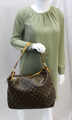 LOUIS VUITTON Monogram Canvas Delightful MM Tote Shoulder Bag