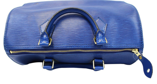 LOUIS VUITTON Epi Leather Blue Speedy 30 Satchel Bag