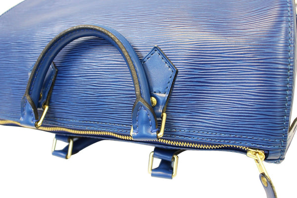 LOUIS VUITTON Epi Leather Blue Speedy 30 Satchel Bag