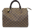 LOUIS VUITTON Damier Ebene Speedy 30 Brown Satchel Bag