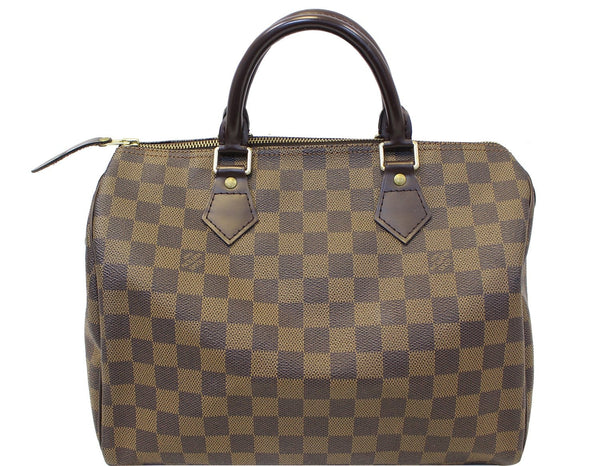 LOUIS VUITTON Damier Ebene Speedy 30 Brown Satchel Bag