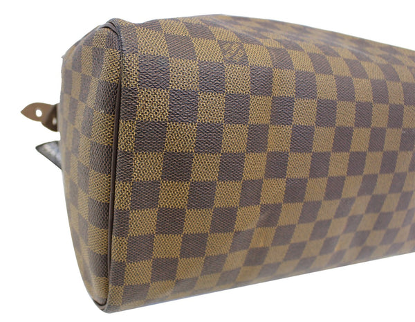 LOUIS VUITTON Damier Ebene Speedy 30 Brown Satchel Bag