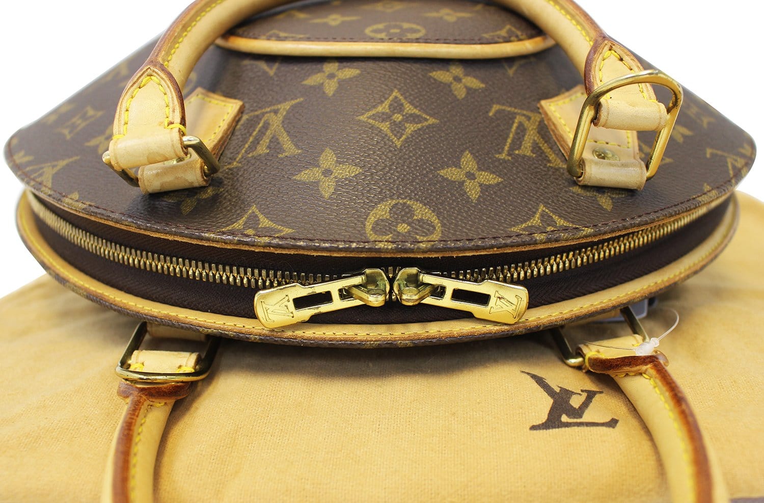 Ellipse leather handbag Louis Vuitton Brown in Leather - 35120766