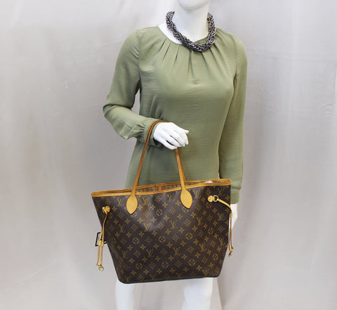 LOUIS VUITTON Monogram Neverfull MM Tote Shoulder Bag