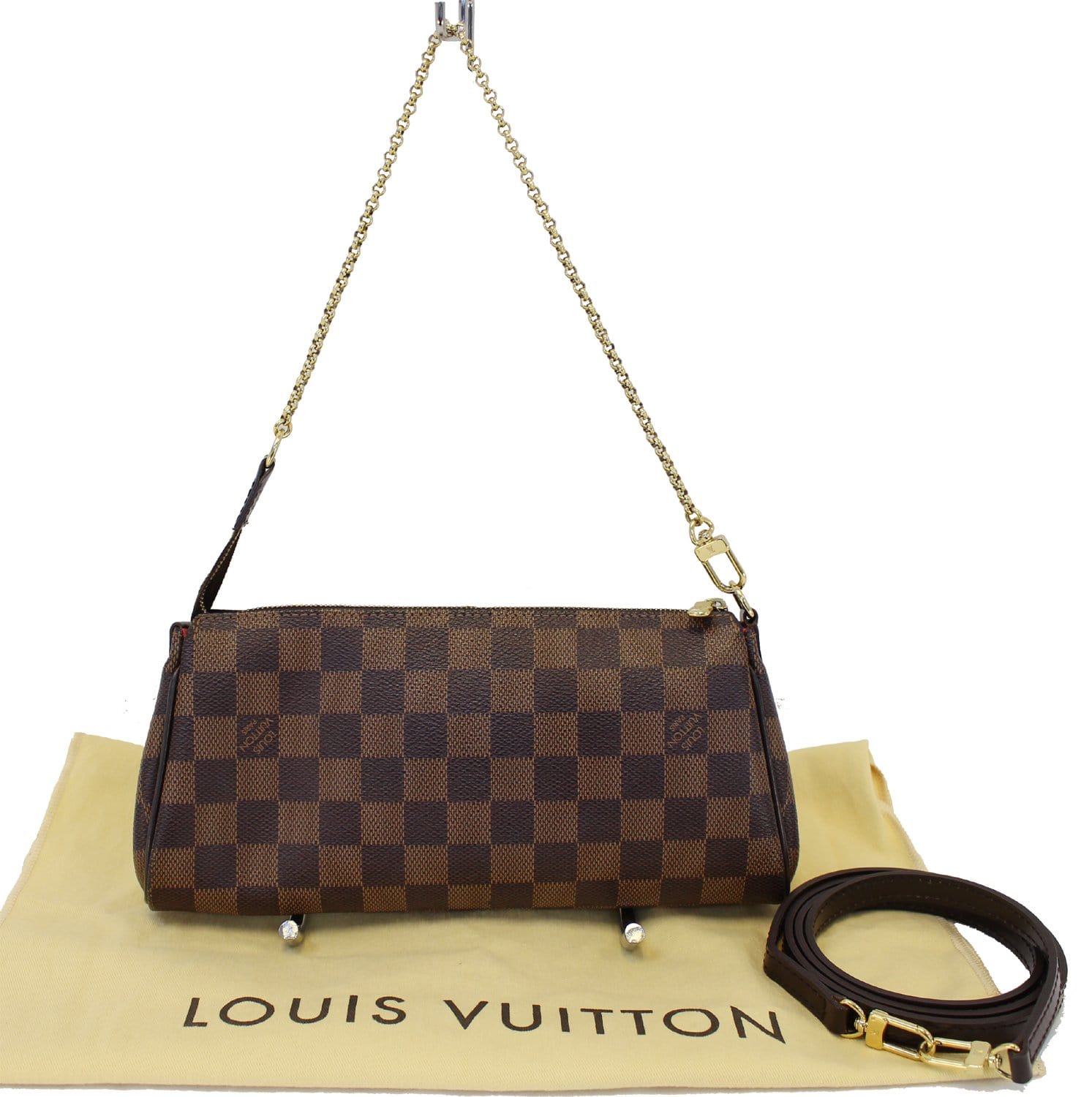 Louis Vuitton Damier Ebene Canvas Eva Clutch Louis Vuitton | The Luxury  Closet