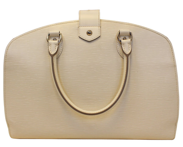 LOUIS VUITTON White Epi Leather Pont-Neuf GM Tote Bag