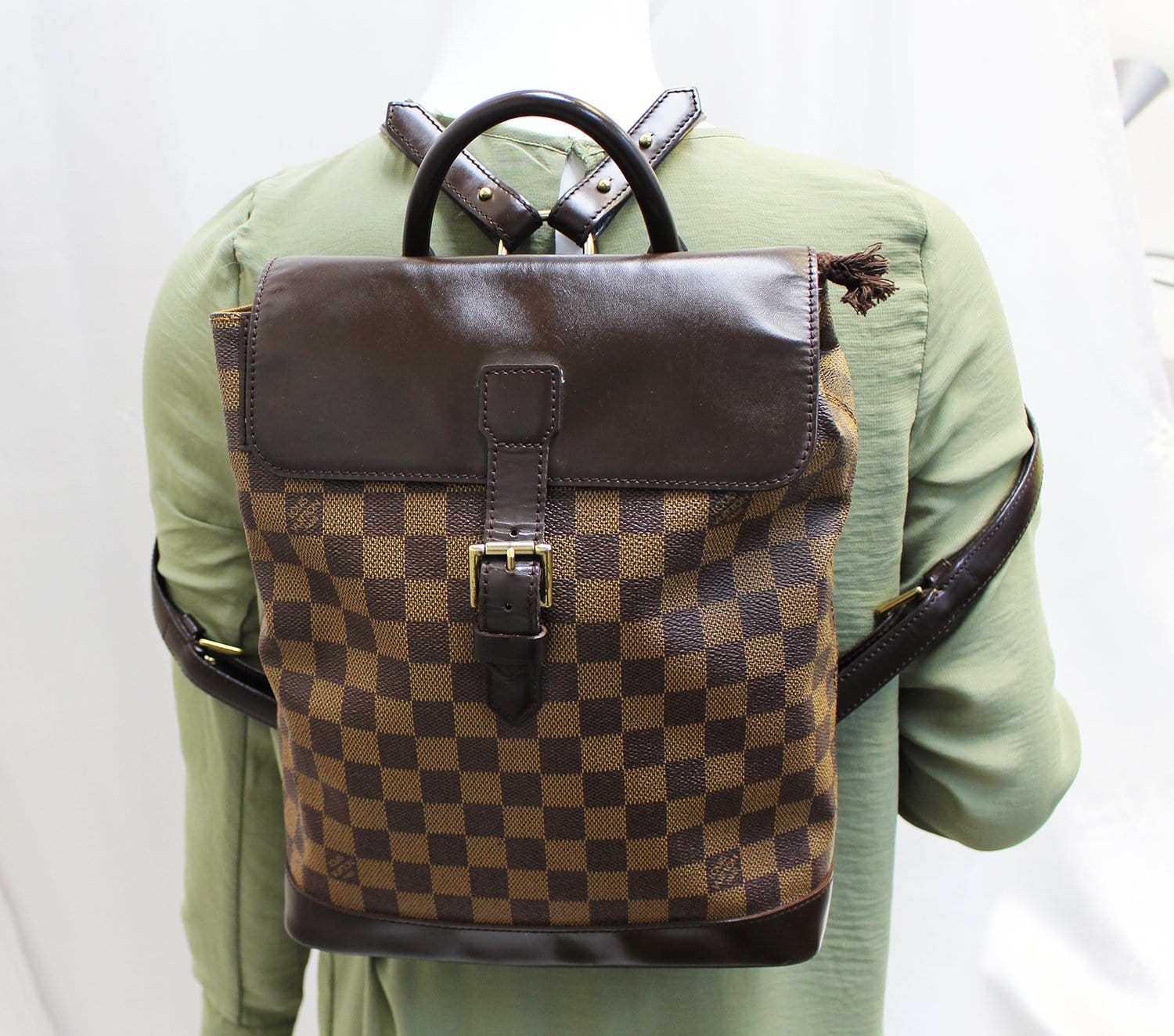 Louis Vuitton Damier Ebene Soho Backpack at 1stDibs