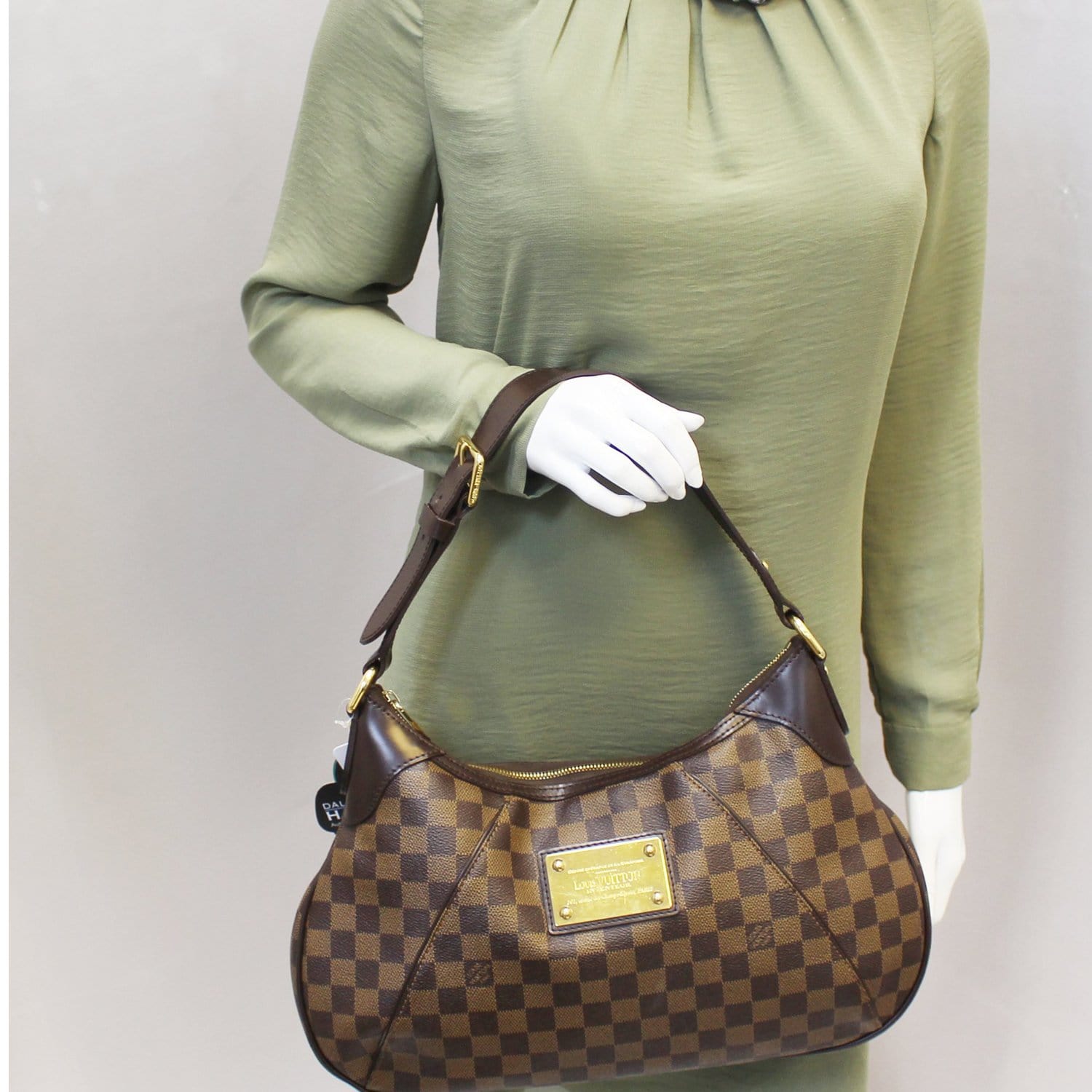 Authentic Louis Vuitton Damier Ebene Thames GM Shoulder Bag