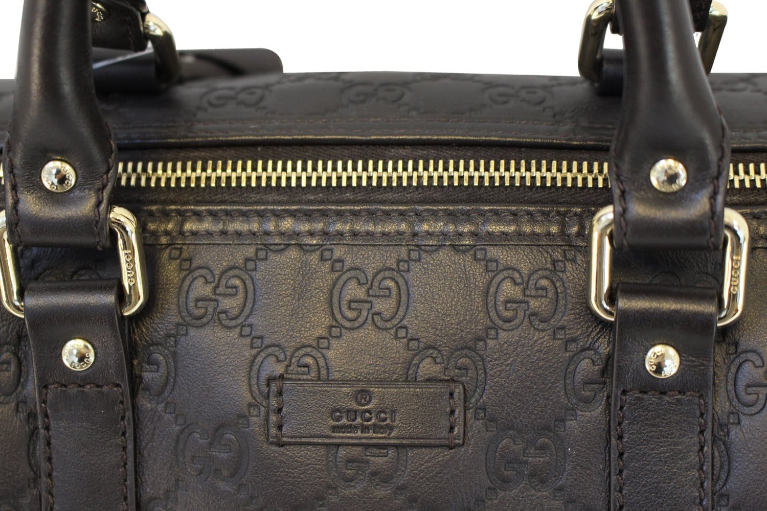 Gucci GG Leather 'Boston' Handbag, Gently Used