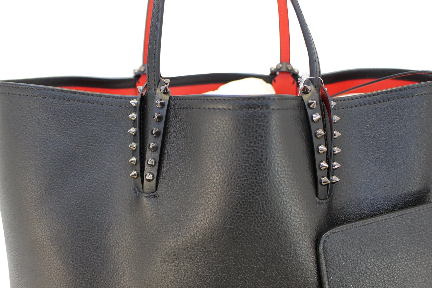 Grey Cabata studded leather tote