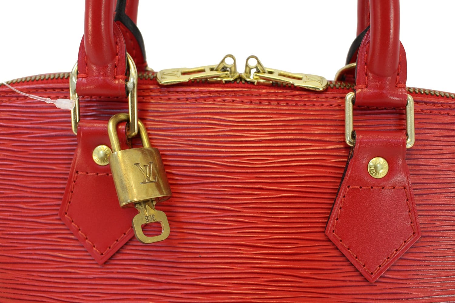Louis Vuitton Authentic Epi Leather Red Segur PM Hand Bag Purse