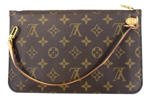 LOUIS VUITTON Monogram Canvas Pochette Wristlet Pouch Neverfull MM