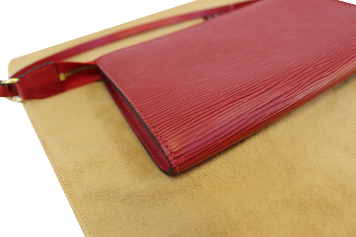 Louis Vuitton Red Epi Leather Accessories Pochette 24 Bag