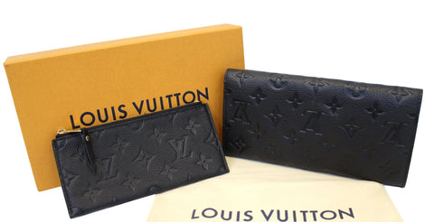 LOUIS VUITTON Black Monogram Empreinte Leather Curieuse Wallet