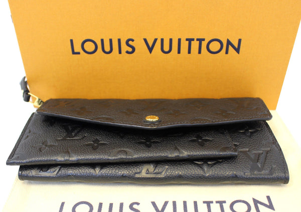 LOUIS VUITTON Black Monogram Empreinte Leather Curieuse Wallet