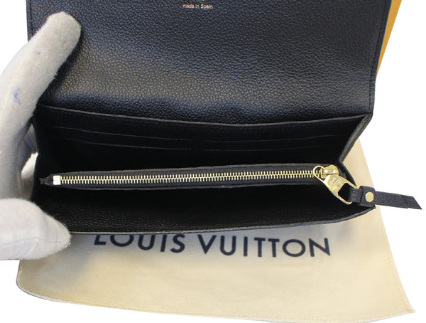 LOUIS VUITTON Black Monogram Empreinte Leather Curieuse Wallet