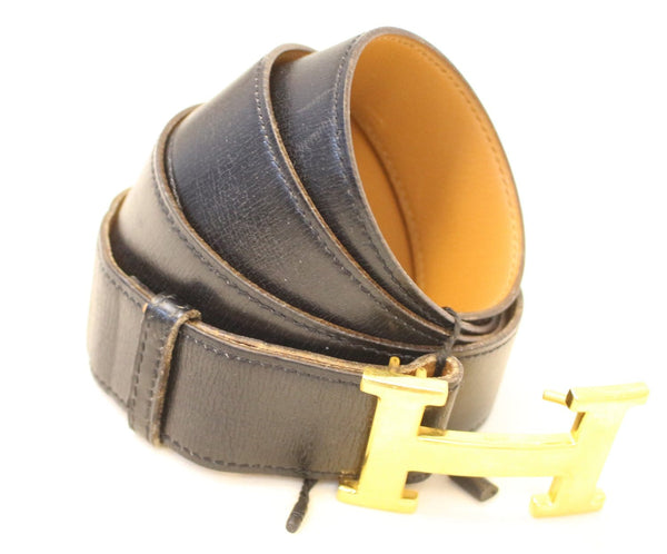 Hermes Constance H Belt Black Vintage Size 40