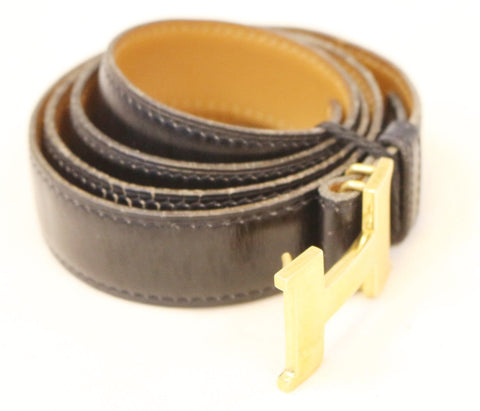 Hermes Constance H Belt Black Vintage Size 35