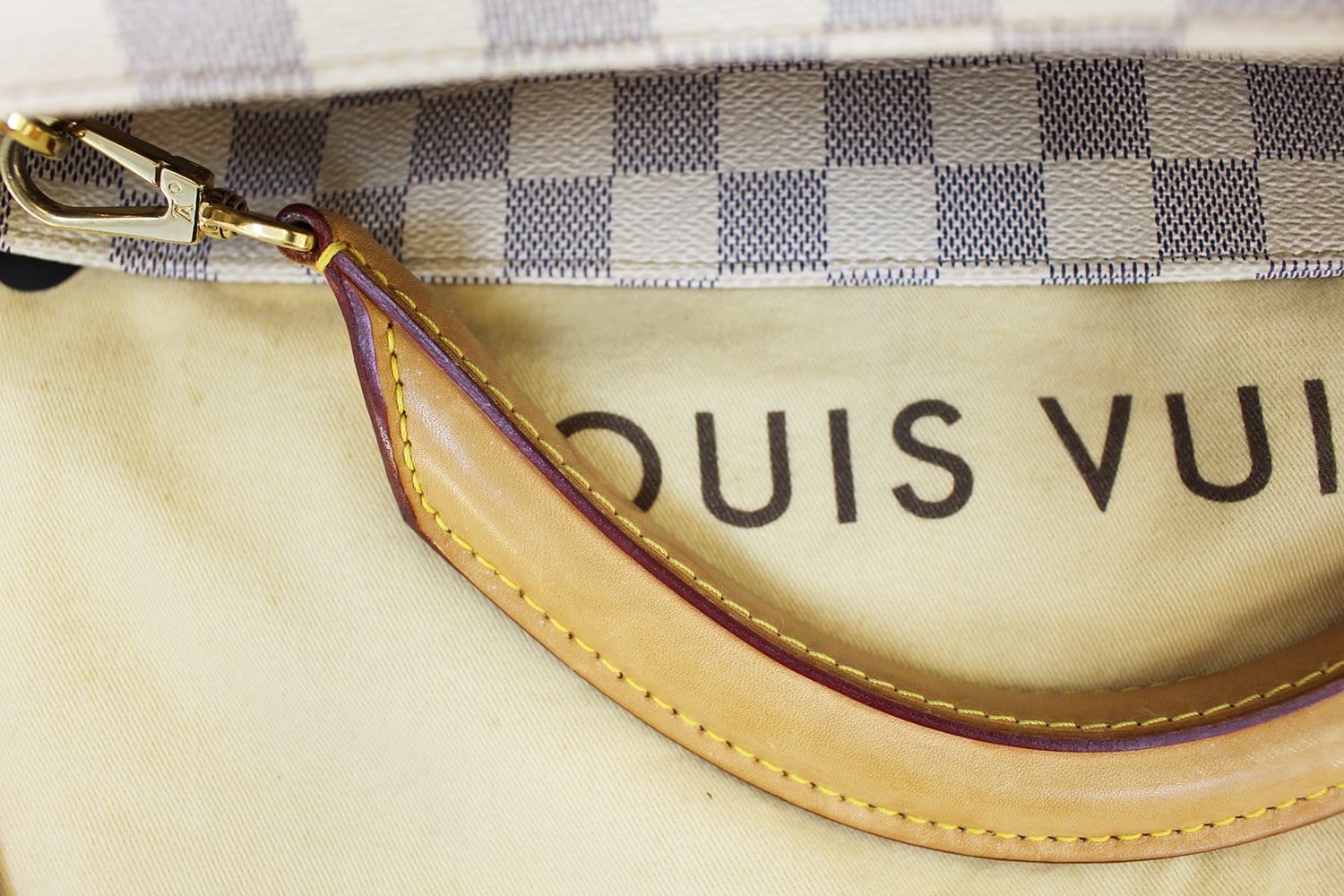 Louis Vuitton Neutrals, Pattern Print Damier Azur Soffi Hobo