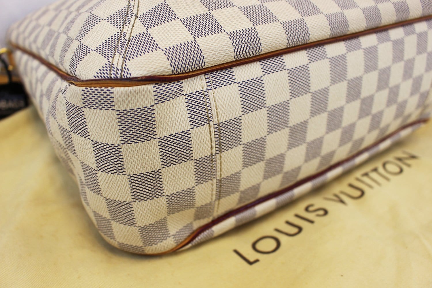 Authentic Louis Vuitton Damier Azur Soffi Shoulder Tote Handbag