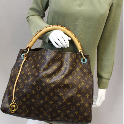 LOUIS VUITTON Artsy MM Monogram Canvas Hobo Brown Shoulder Bag