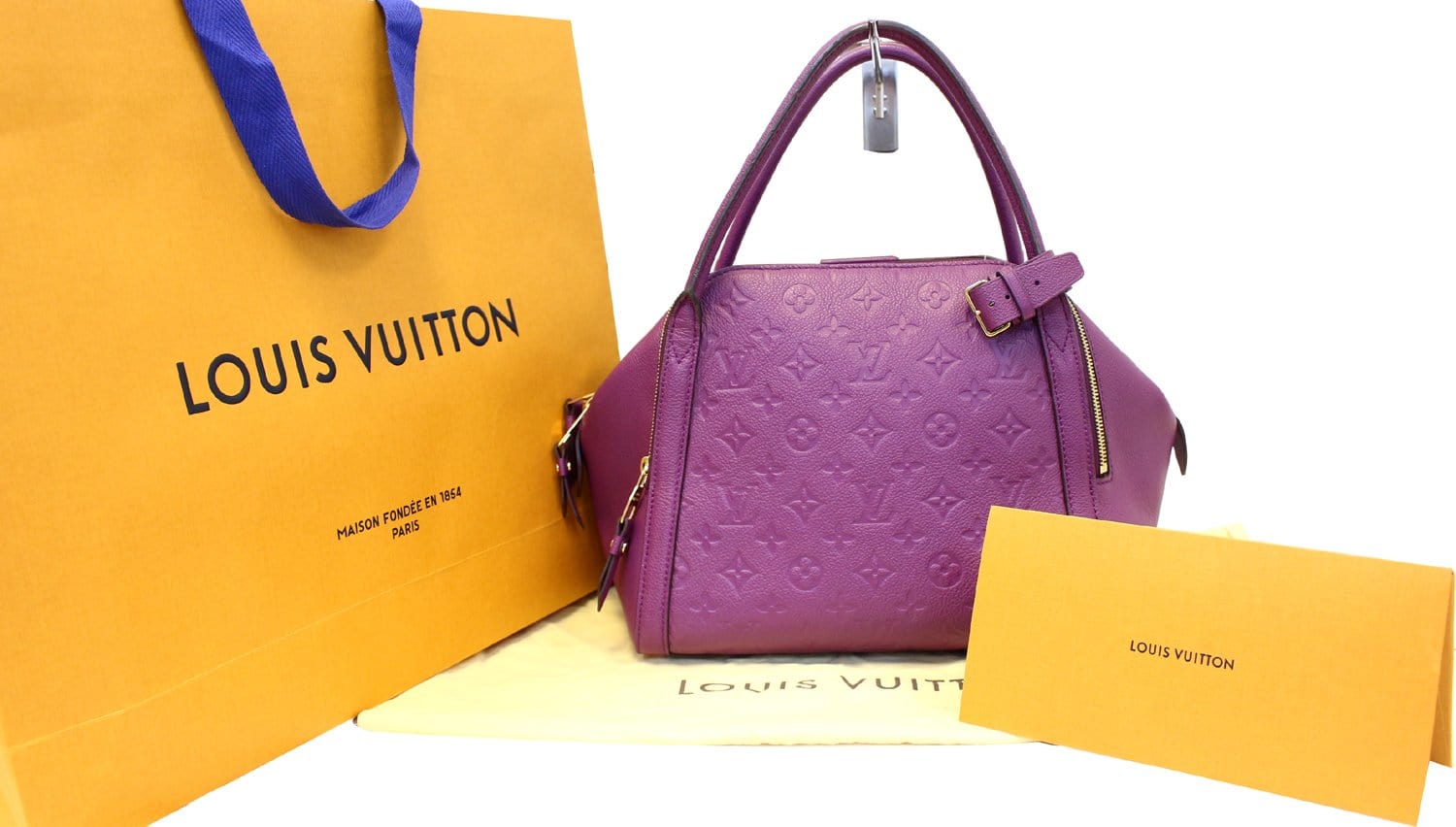 LOUIS VUITTON AUTH Marais MM Monogram Handbag Speedy +Box &