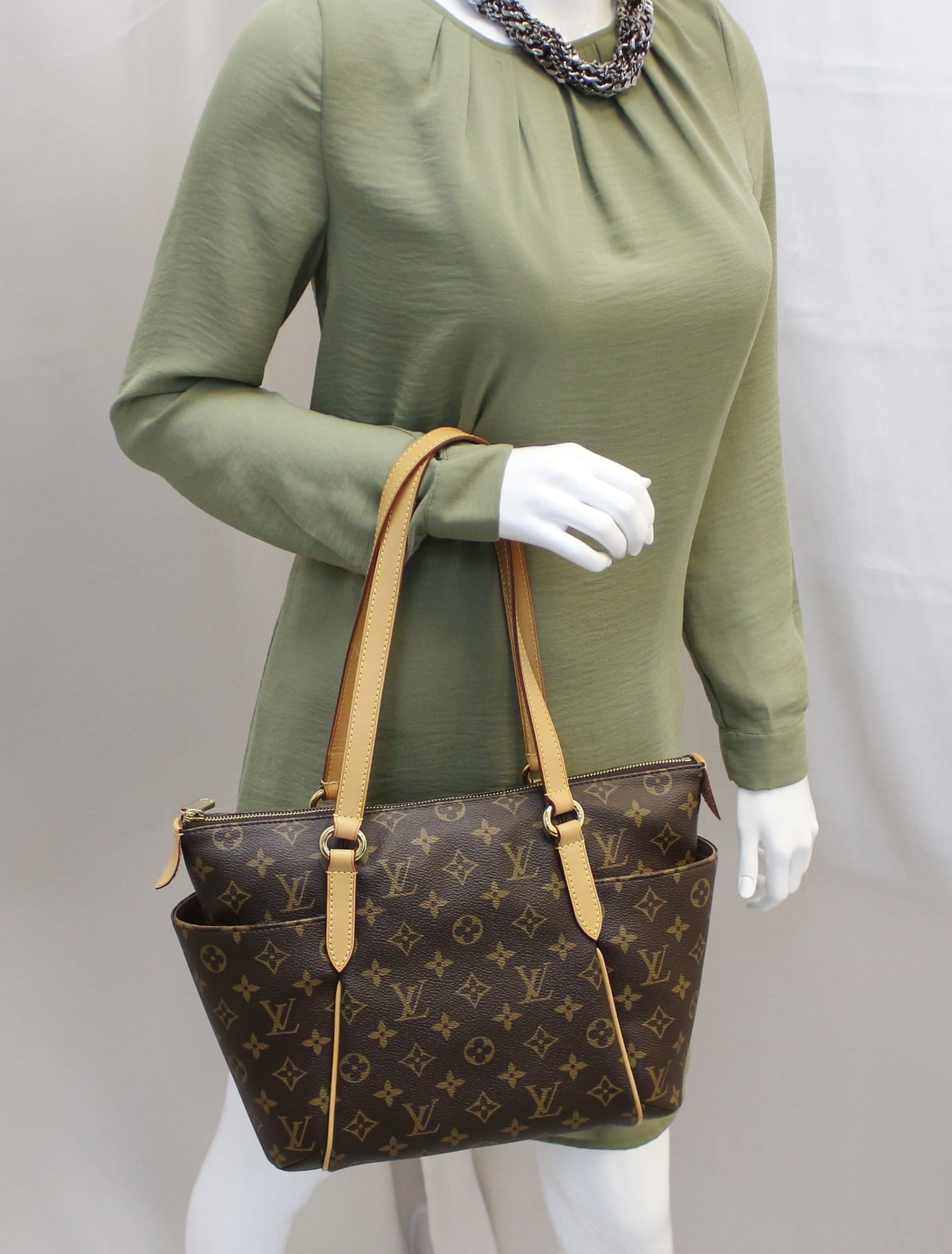 Louis Vuitton Monogram Totally Zip Tote Shoulder Bag 89lz56s For