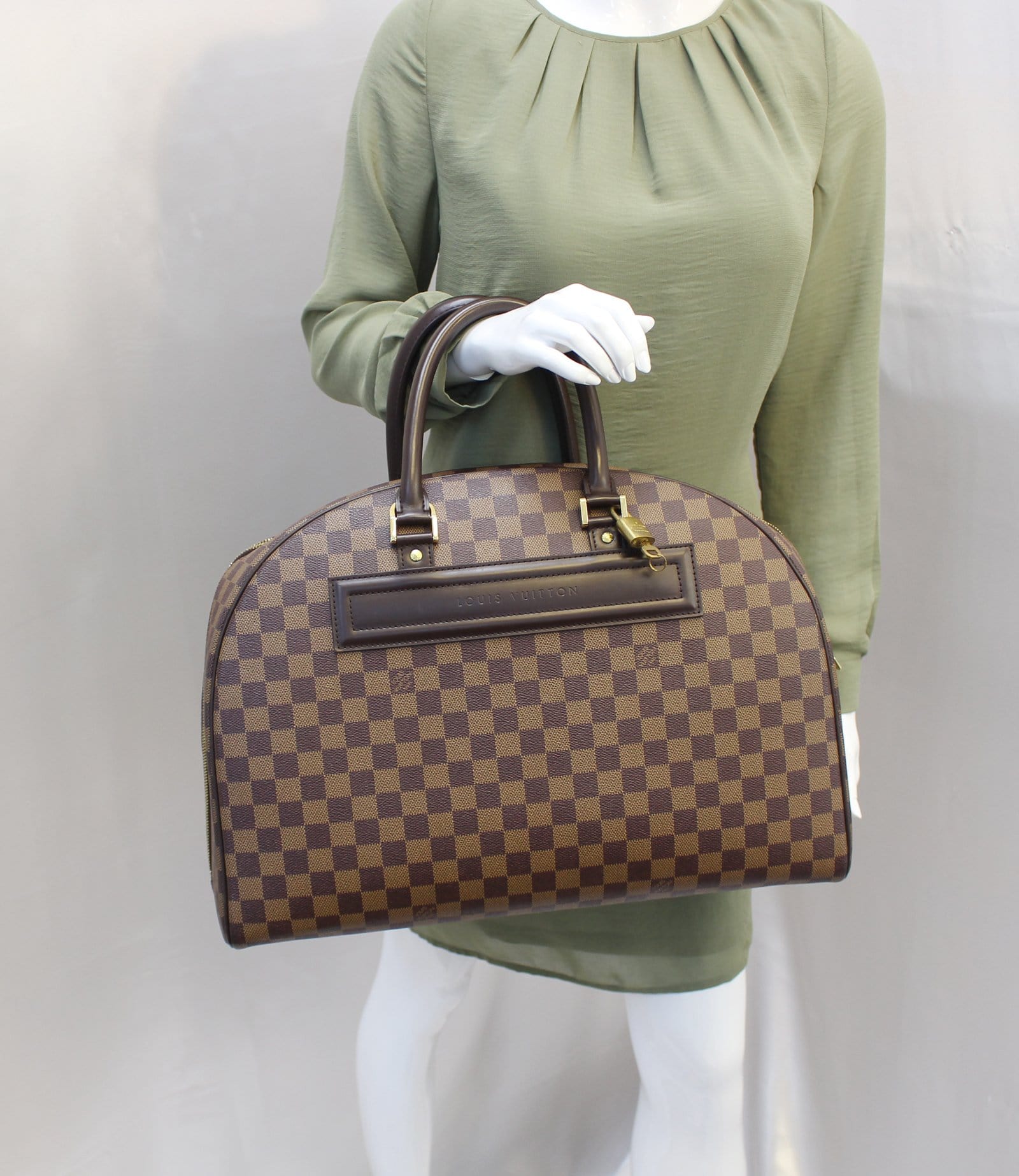 Louis Vuitton Damier Ebene Leather Nolita Bag at 1stDibs