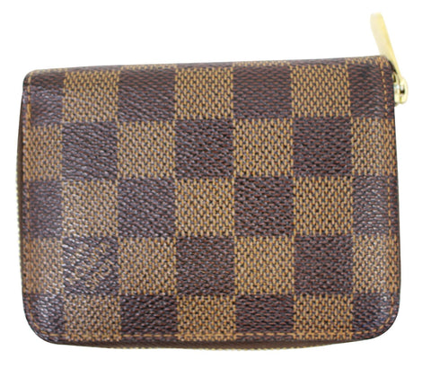 LOUIS VUITTON Damier Ebene Zippy Coin Purse Brown