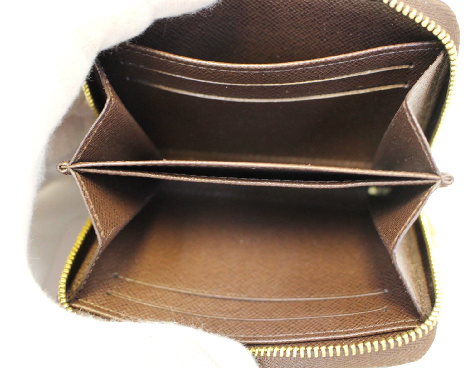Louis Vuitton // Brown Damier Ebene Canvas Gold-Tone Zippy Wallet – VSP  Consignment