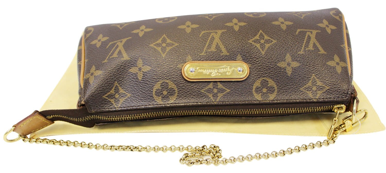 Louis Vuitton Eva Monogram Chain Clutch Purse Crossbody Bag