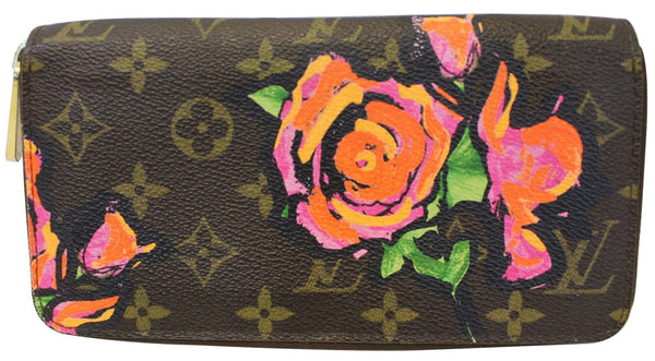 LOUIS VUITTON Roses Monogram Stephen Sprouse Zippy Wallet