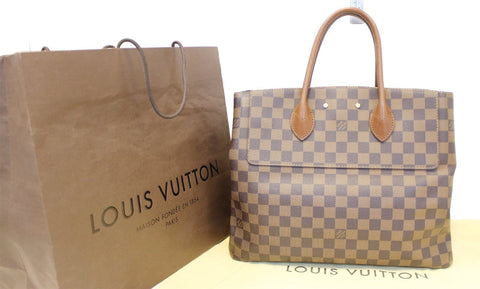 LOUIS VUITTON Damier Ebene Ascot Satchel Bag