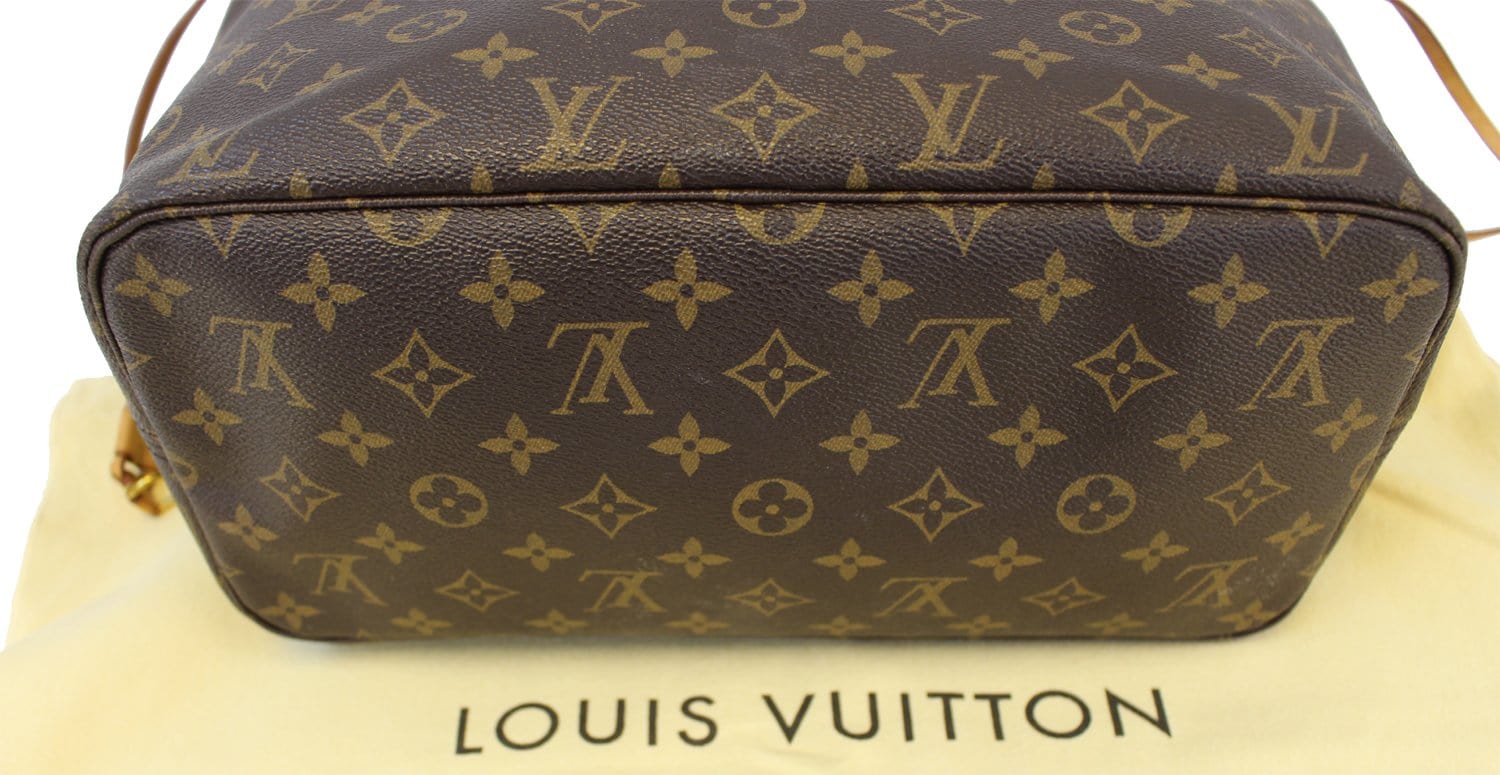 Auth NCB01 Louis Vuitton Monogram Neverfull MM M40156 Tote Bag