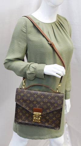 LOUIS VUITTON Monogram Canvas Monceau Briefcase Bag