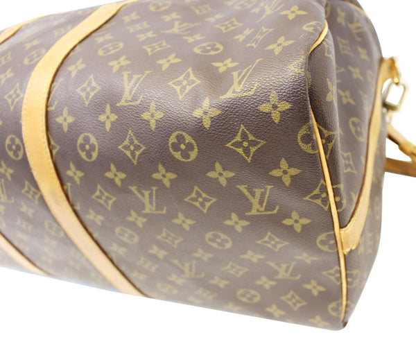 LOUIS VUITTON Monogram Keepall Bandouliere 55 Boston Bag