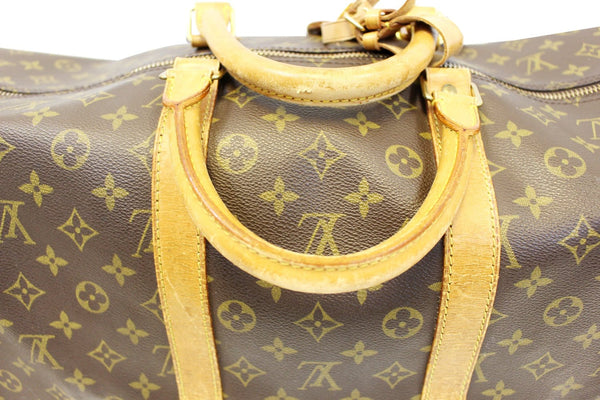 LOUIS VUITTON Monogram Keepall Bandouliere 55 Boston Bag