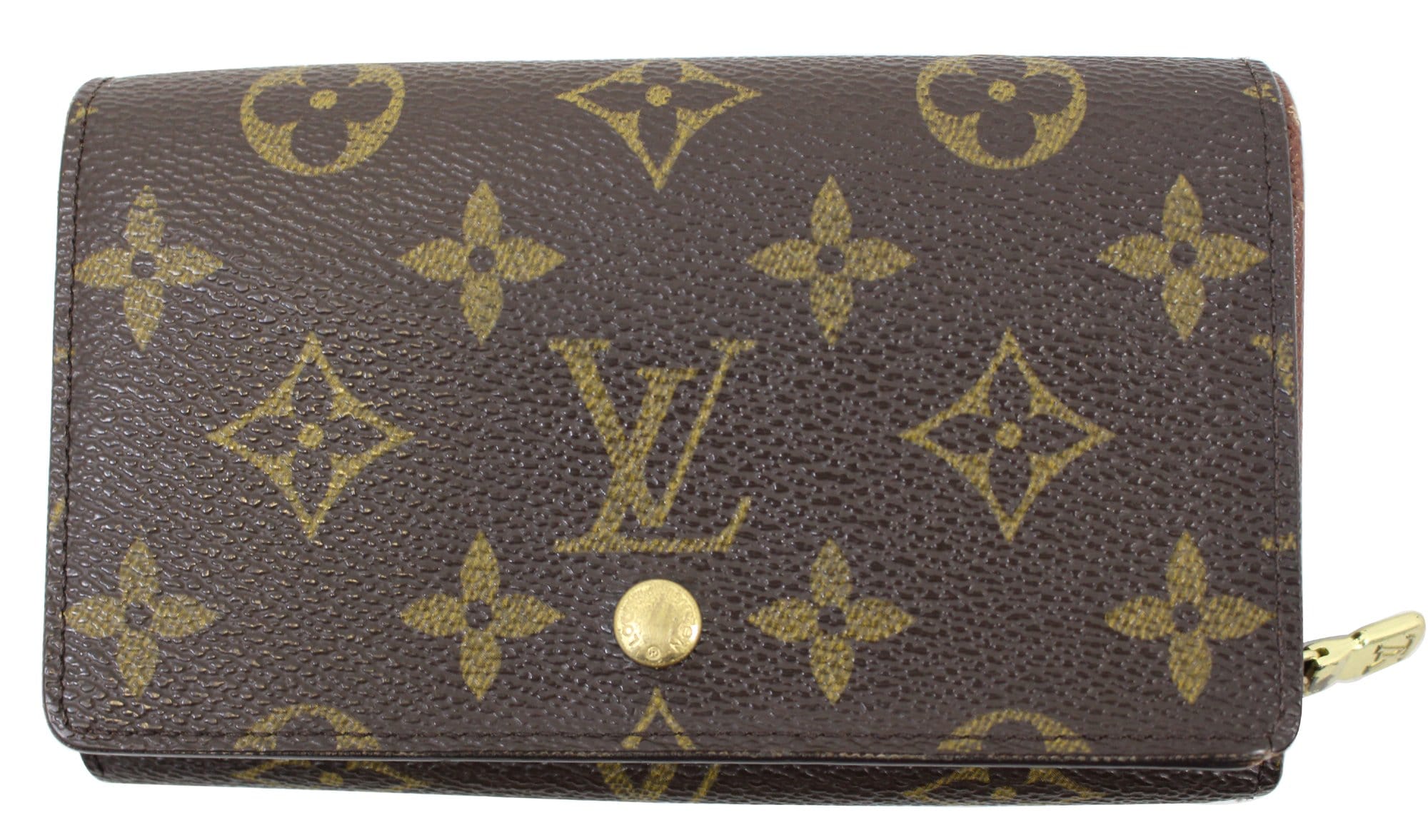 Auth Louis Vuitton Monogram Porte Monnaie Billets Tresor Wallet M61730 LV  4609G