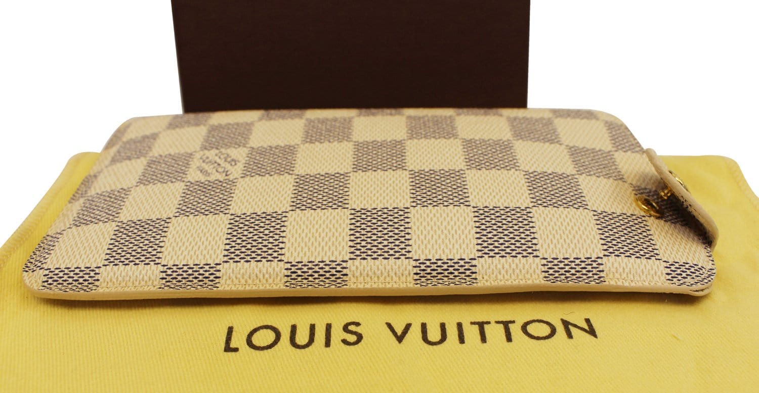 LOUIS VUITTON Damier Azur Etui A Lunettes MM Sunglass Case N60025 Auth  br259 Cloth ref.335063 - Joli Closet