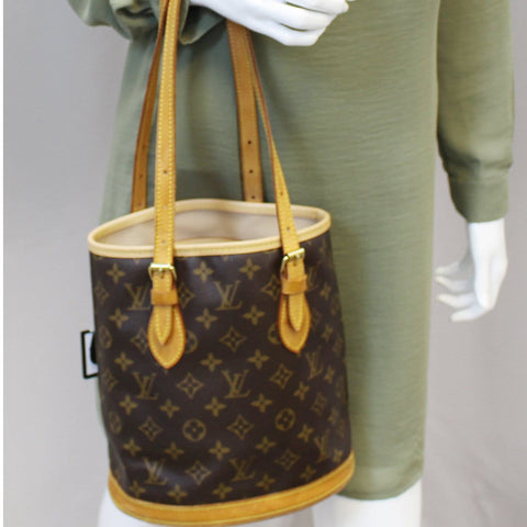 LOUIS VUITTON Bucket PM Monogram Canvas Shoulder Bag