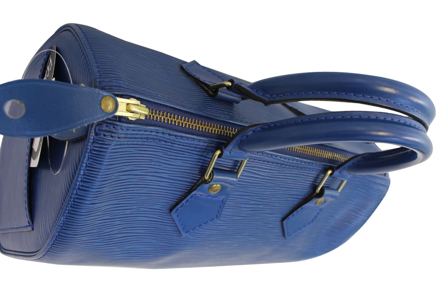 LOUIS VUITTON LV Speedy 25 Blue Epi Leather Boston HandBag Purse Good  Condition