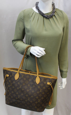 LOUIS VUITTON Monogram Canvas Neverfull MM Tote Shoulder Bag