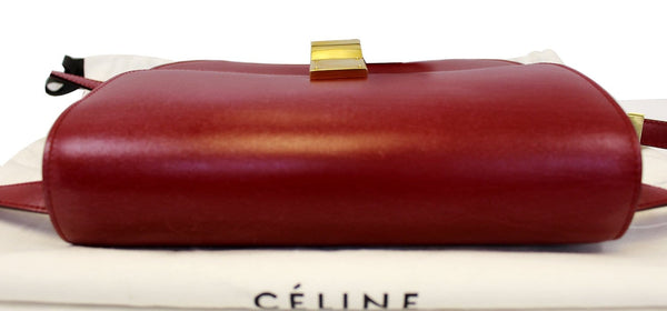 Celine Box Calfskin Medium Classic Box Flap Bag Red