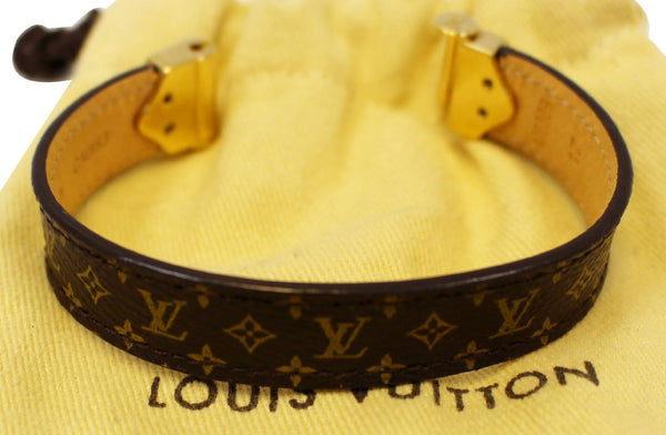 LOUIS VUITTON Monogram Canvas Nano Bracelet Size 17