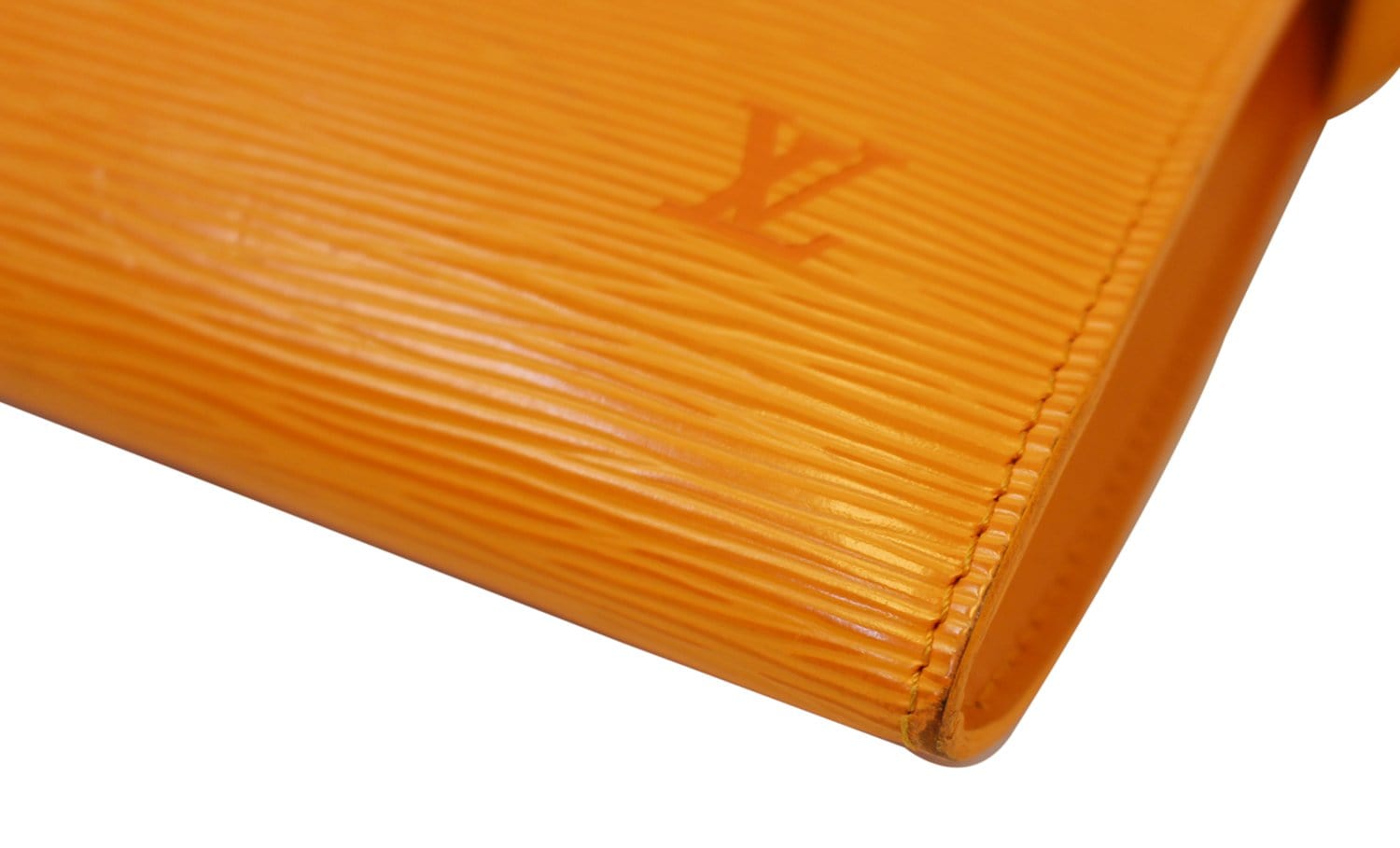 Louis Vuitton Clear Orange Epi Plage Pochette Accessoires Wristlet Pouch  For Sale at 1stDibs