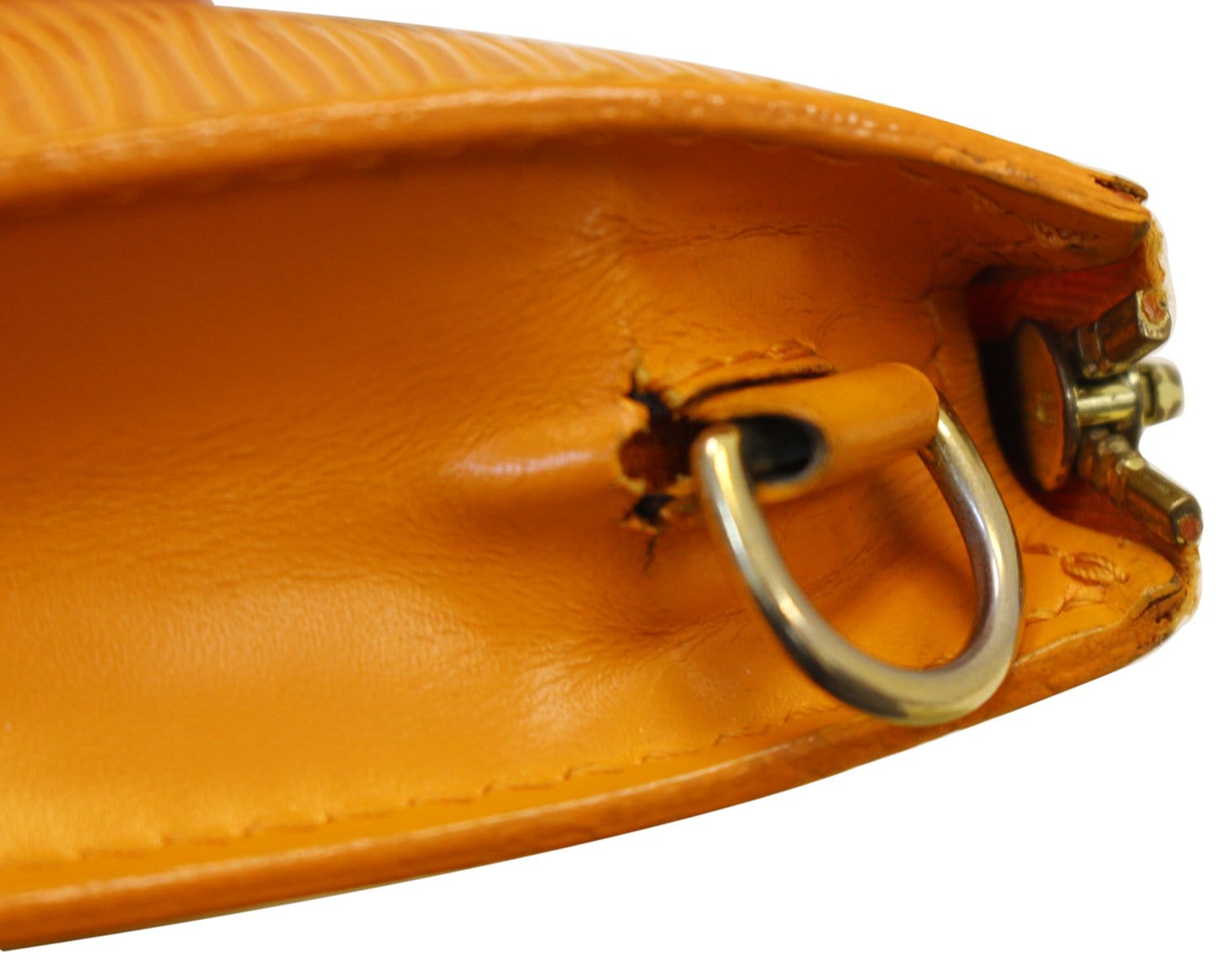 Louis Vuitton Clear Orange Epi Plage Pochette Accessoires Wristlet Pouch